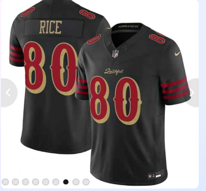 Men San Francisco 49ers #80 Rice black Nike Limited NFL 2025 Jersey001->san francisco 49ers->NFL Jersey